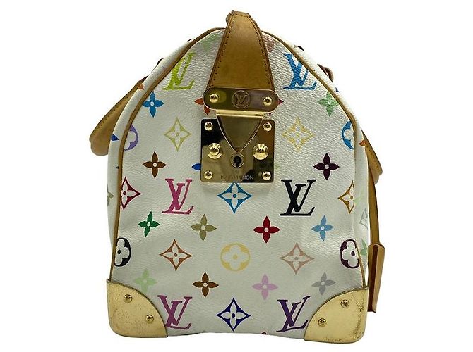 Louis Vuitton Borsa Tote Speedy Monogram Multicolor Canvas White - vista 2