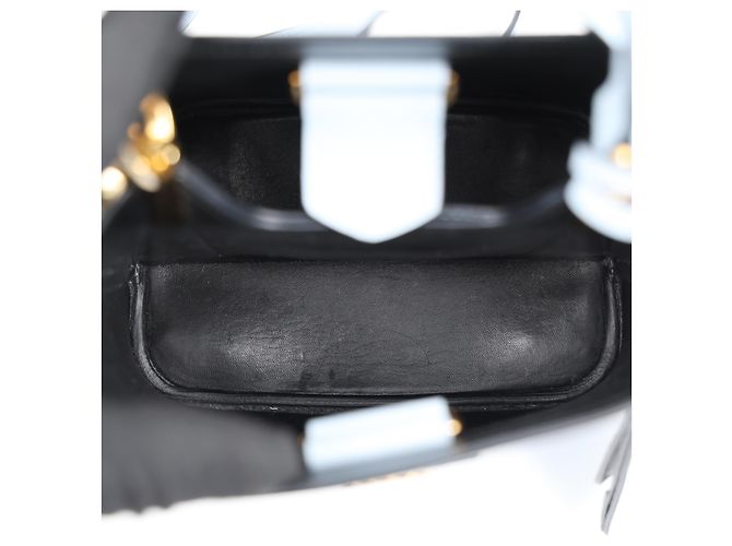 Prada Borsa Tote e a Tracolla in Pelle Saffiano Astral Blue - vista 11