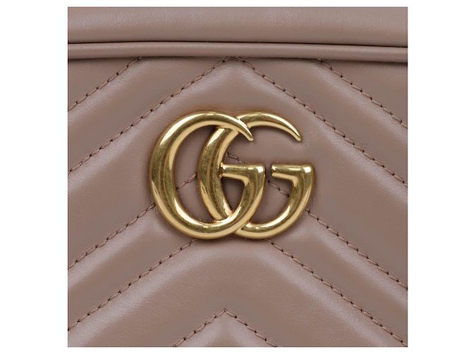 Gucci Borsa a spalla piccola Matelassé Nude - vista 2