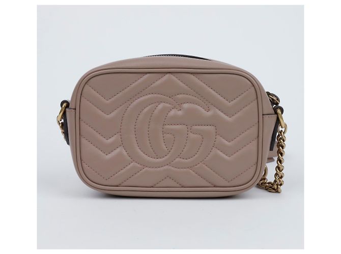 Gucci Borsa a spalla piccola Matelassé Nude - vista 3