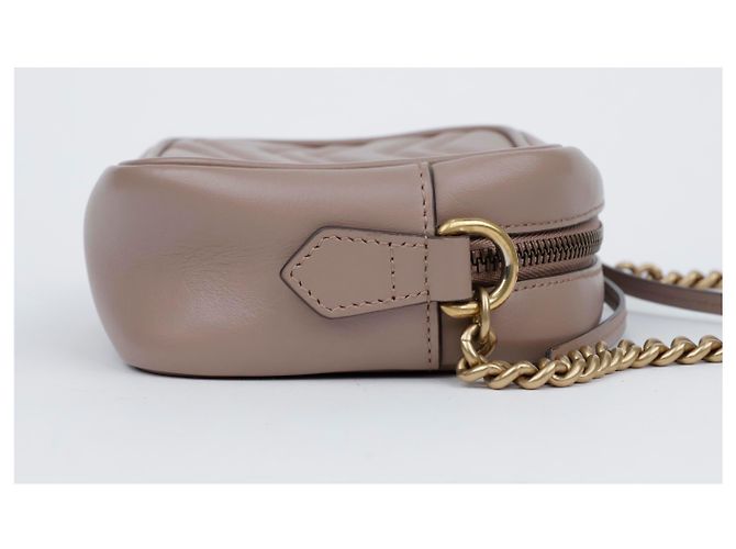 Gucci Borsa a spalla piccola Matelassé Nude - vista 6