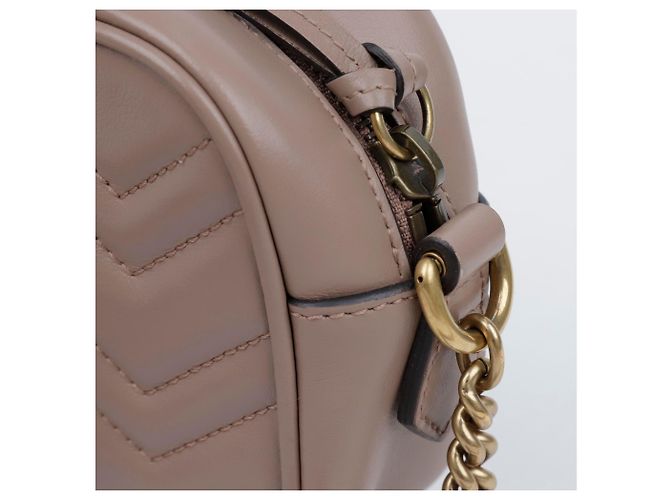 Gucci Borsa a spalla piccola Matelassé Nude - vista 7
