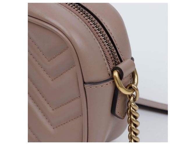 Gucci Borsa a spalla piccola Matelassé Nude - vista 8
