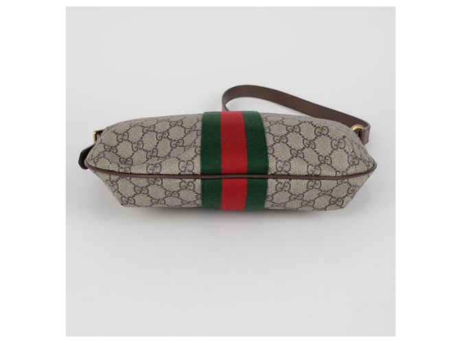Gucci Borsa a tracolla hobo Ophidia GG Supreme Canvas Brown - vista 5