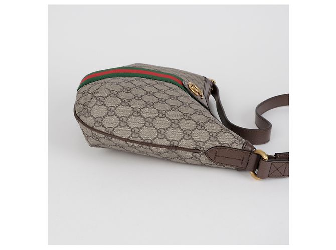 Gucci Borsa a tracolla hobo Ophidia GG Supreme Canvas Brown - vista 6