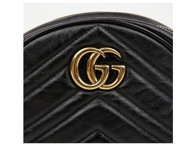 Gucci Mini Borsa a Tracolla Rotonda Nera - vista 2