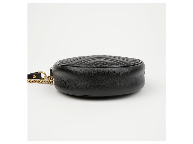 Gucci Mini Borsa a Tracolla Rotonda Nera - vista 6