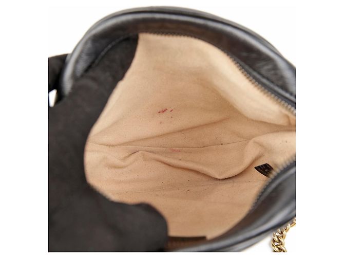 Gucci Mini Borsa a Tracolla Rotonda Nera - vista 9