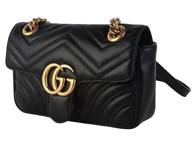 Gucci Borsa a tracolla Small GG Marmont Matelassé - vista 2