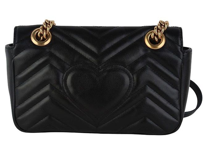 Gucci Borsa a tracolla Small GG Marmont Matelassé - vista 3