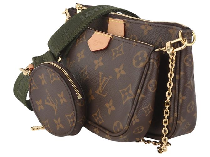 Louis Vuitton Borsa a tracolla Monogram Multi Pochette Accessories Khaki - vista 2