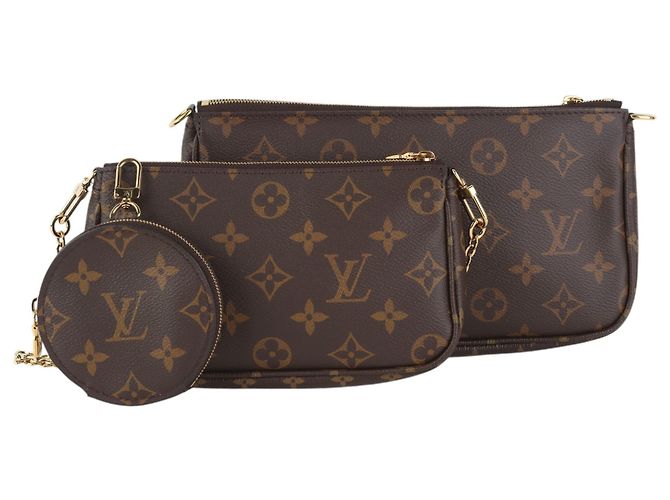 Louis Vuitton Borsa a tracolla Monogram Multi Pochette Accessories Khaki - vista 4