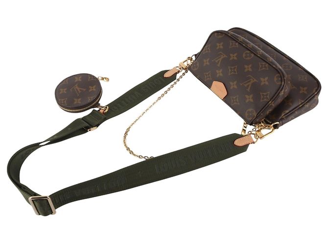 Louis Vuitton Borsa a tracolla Monogram Multi Pochette Accessories Khaki - vista 5