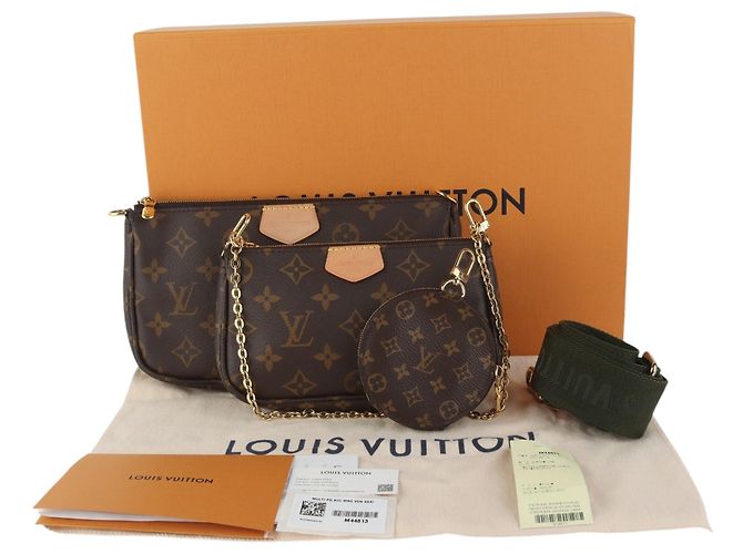 Louis Vuitton Borsa a tracolla Monogram Multi Pochette Accessories Khaki - vista 8