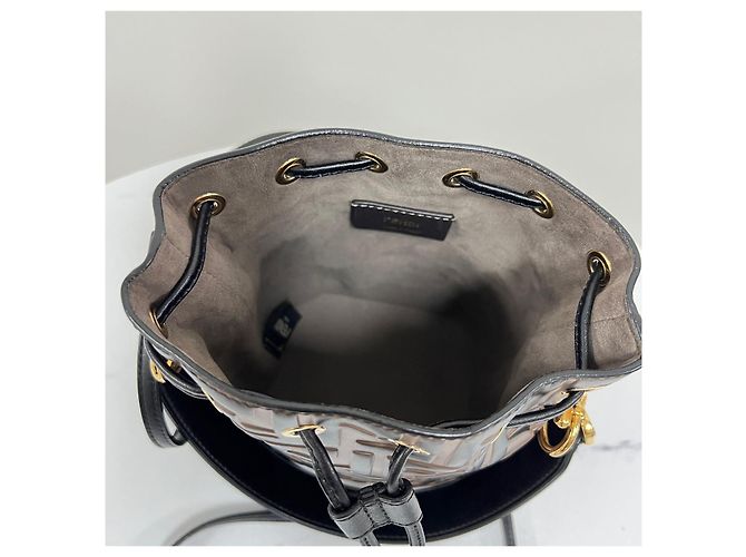 Fendi Borsa Crossbody Montresor FF Mini Bucket Bag - vista 9