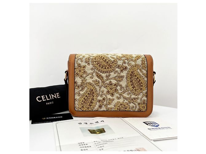 Céline Borsa a tracolla e crossbody Triumph in tela da donna - vista 4