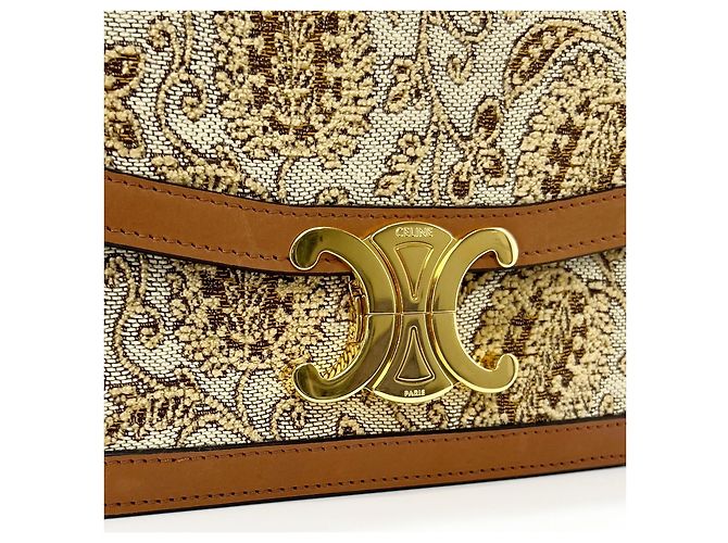 Céline Borsa a tracolla e crossbody Triumph in tela da donna - vista 5