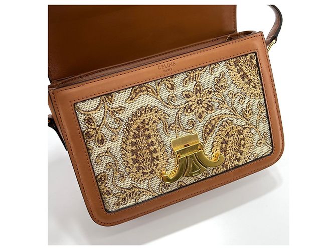 Céline Borsa a tracolla e crossbody Triumph in tela da donna - vista 7