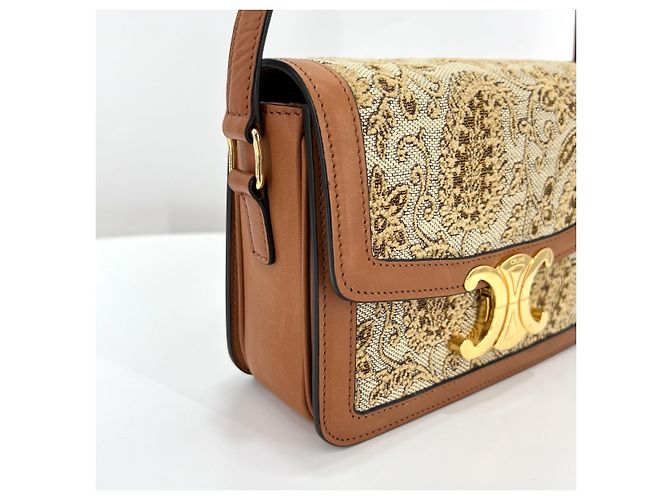 Céline Borsa a tracolla e crossbody Triumph in tela da donna - vista 8
