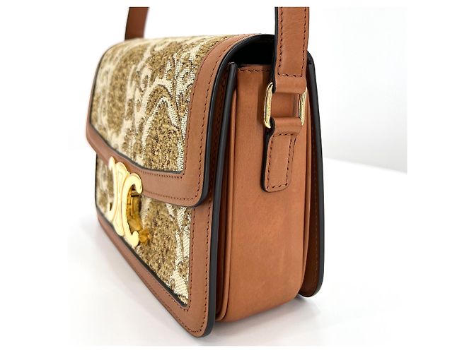 Céline Borsa a tracolla e crossbody Triumph in tela da donna - vista 9