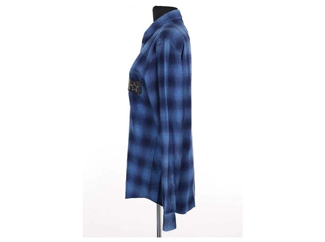 Camicia Givenchy in cotone blu - vista 3