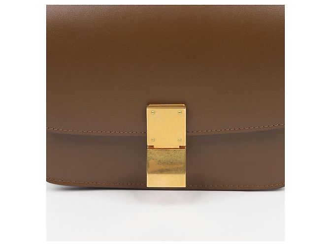 Céline Borsa a tracolla piccola in pelle Classic Box Camel - vista 3