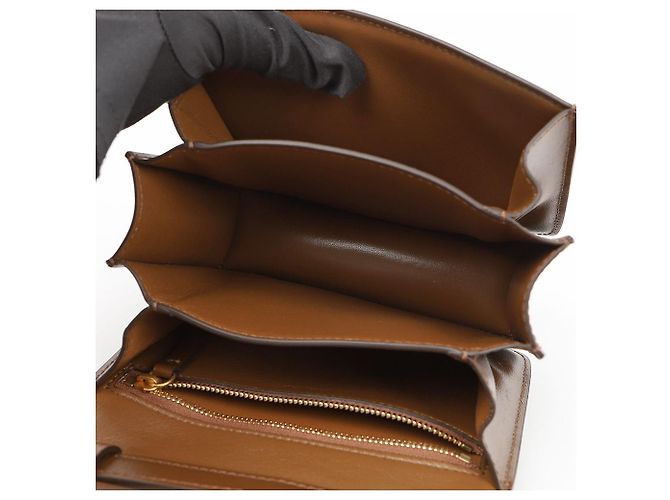 Céline Borsa a tracolla piccola in pelle Classic Box Camel - vista 9