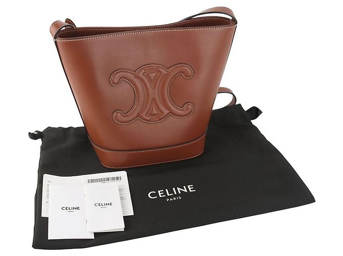 Céline Borsa a secchiello crossbody Triomphe - vista 8