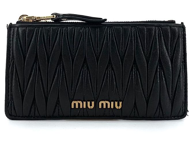 Miu Miu Kartenetui mit goldenem Logo - Ansicht 2