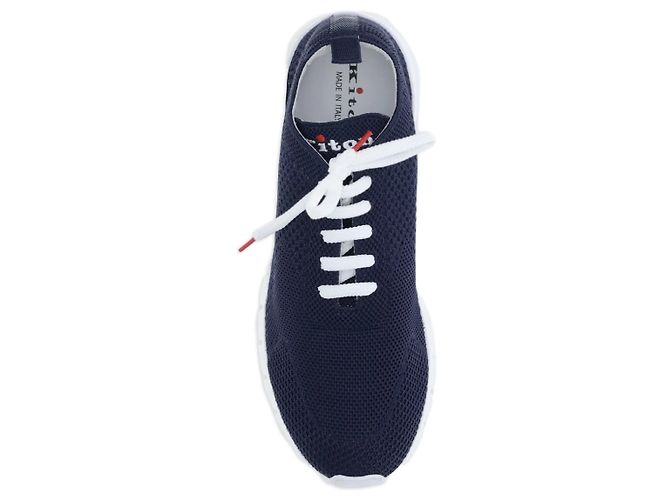 Sneakers Kiton Knit Fit Blu Navy - vista 10