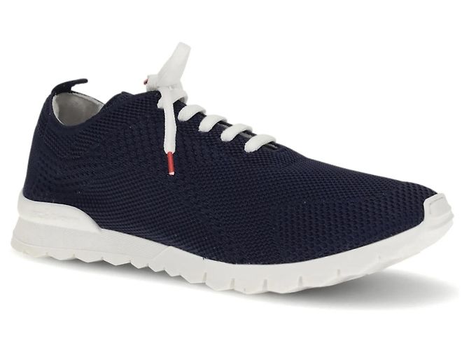 Sneakers Kiton Knit Fit Blu Navy - vista 8