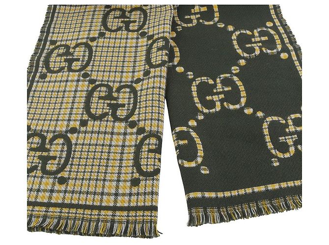 Gucci Bufanda de lana con estampado GG - vista 2