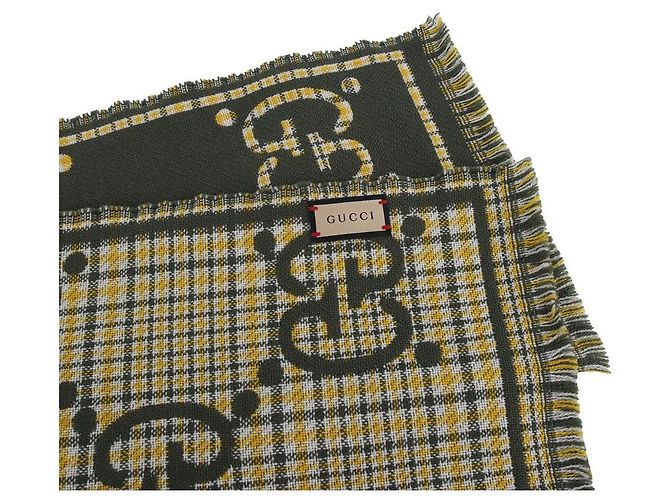 Gucci Bufanda de lana con estampado GG - vista 3