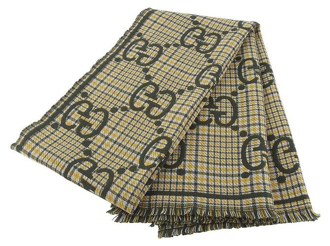 Gucci Bufanda de lana con estampado GG - vista 5