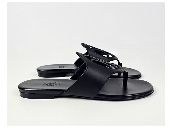 Hermès Sandali ciabatte da donna Noir - vista 10