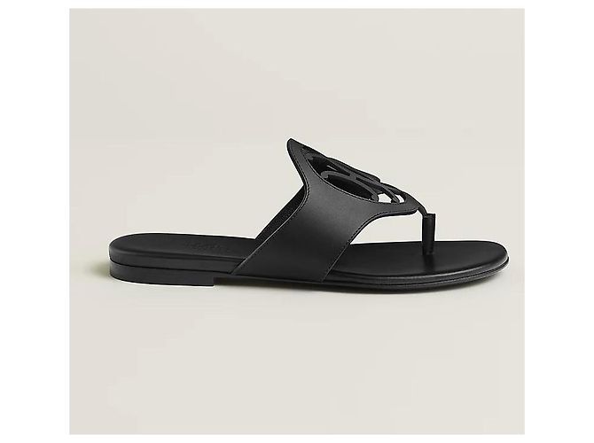 Hermès Sandali ciabatte da donna Noir - vista 4