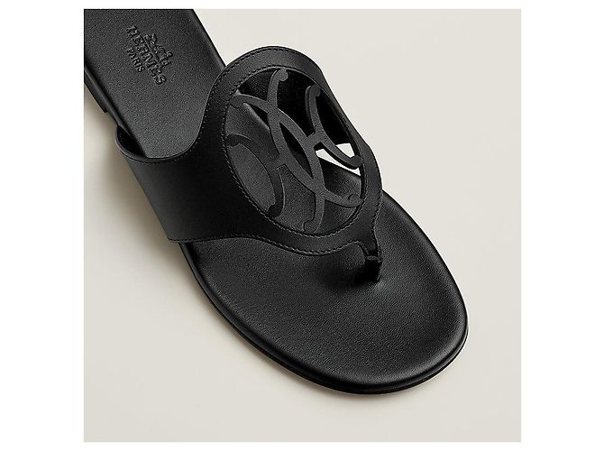 Hermès Sandali ciabatte da donna Noir - vista 6