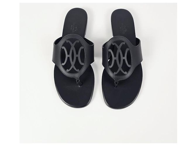 Hermès Sandali ciabatte da donna Noir - vista 7
