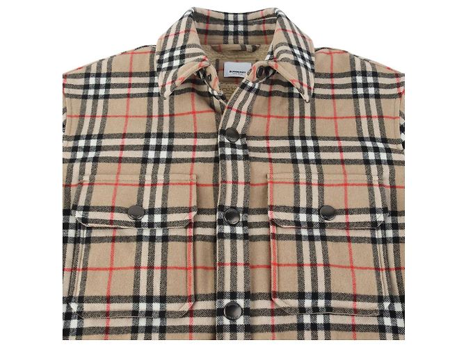 Burberry Sovracamicia vintage in lana e cotone a quadri Taglia - vista 3