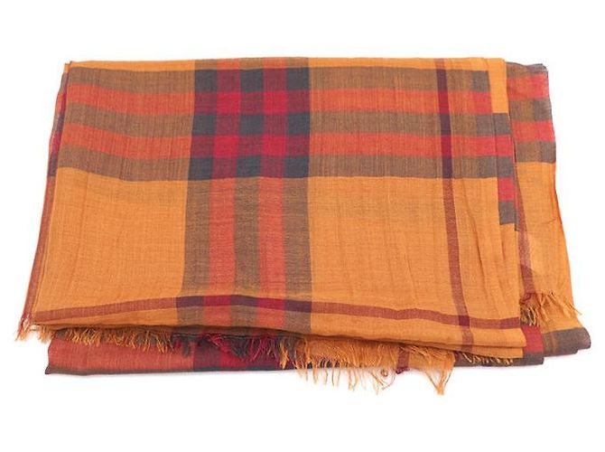 Burberry Sciarpa in lana e seta a quadri - vista 10