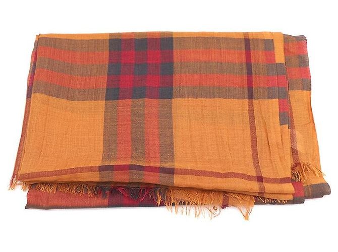 Burberry Sciarpa in lana e seta a quadri - vista 5
