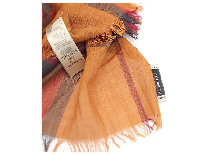 Burberry Sciarpa in lana e seta a quadri - vista 9