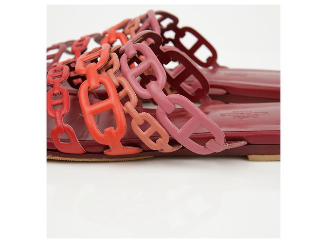 Sandali Talassa Hermès in pelle marrone - vista 10