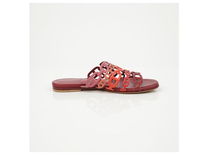 Sandali Talassa Hermès in pelle marrone - vista 14