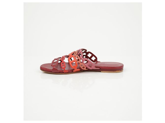 Sandali Talassa Hermès in pelle marrone - vista 16
