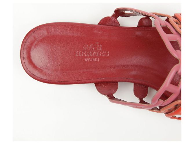 Sandali Talassa Hermès in pelle marrone - vista 19