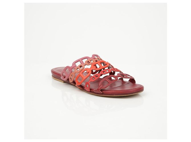 Sandali Talassa Hermès in pelle marrone - vista 2