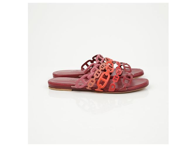 Sandali Talassa Hermès in pelle marrone - vista 3