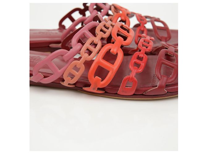 Sandali Talassa Hermès in pelle marrone - vista 4