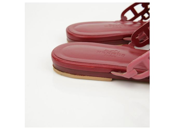 Sandali Talassa Hermès in pelle marrone - vista 5